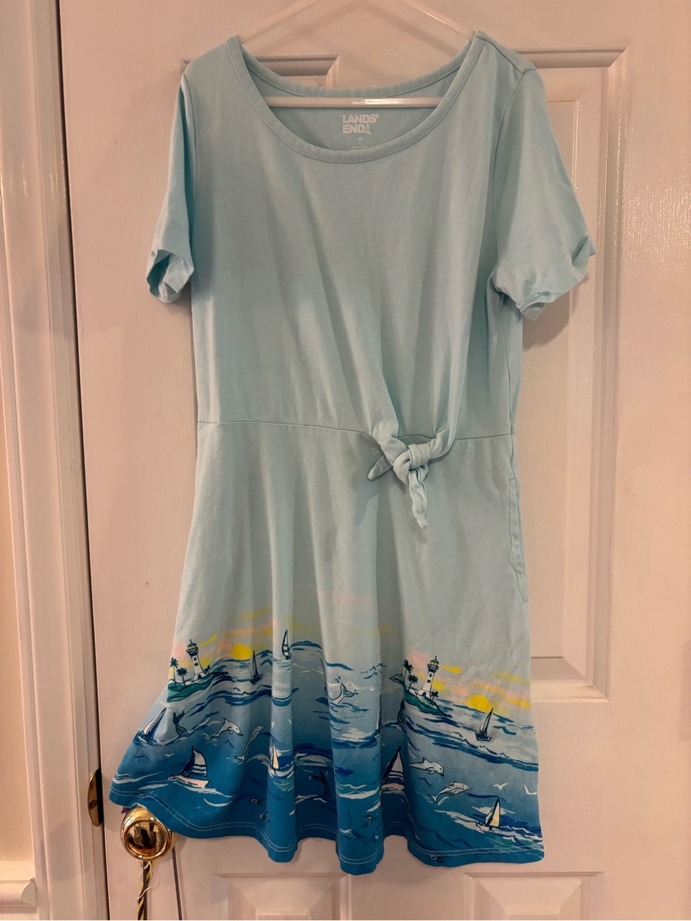 Girls Short Sleeved Side Tie Dress